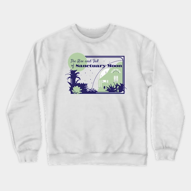 Sanctuary Moon in Blues Crewneck Sweatshirt by King Lewis